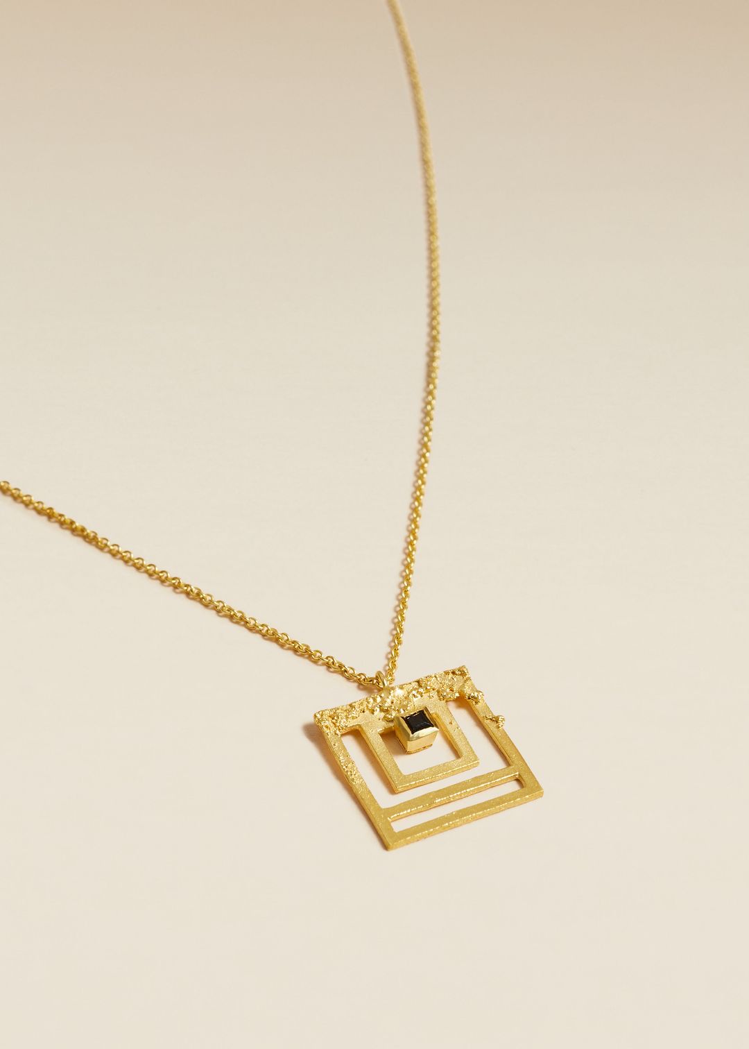 The KHAITE x Elhanati Short Pendant Necklace in Gold with Spinels