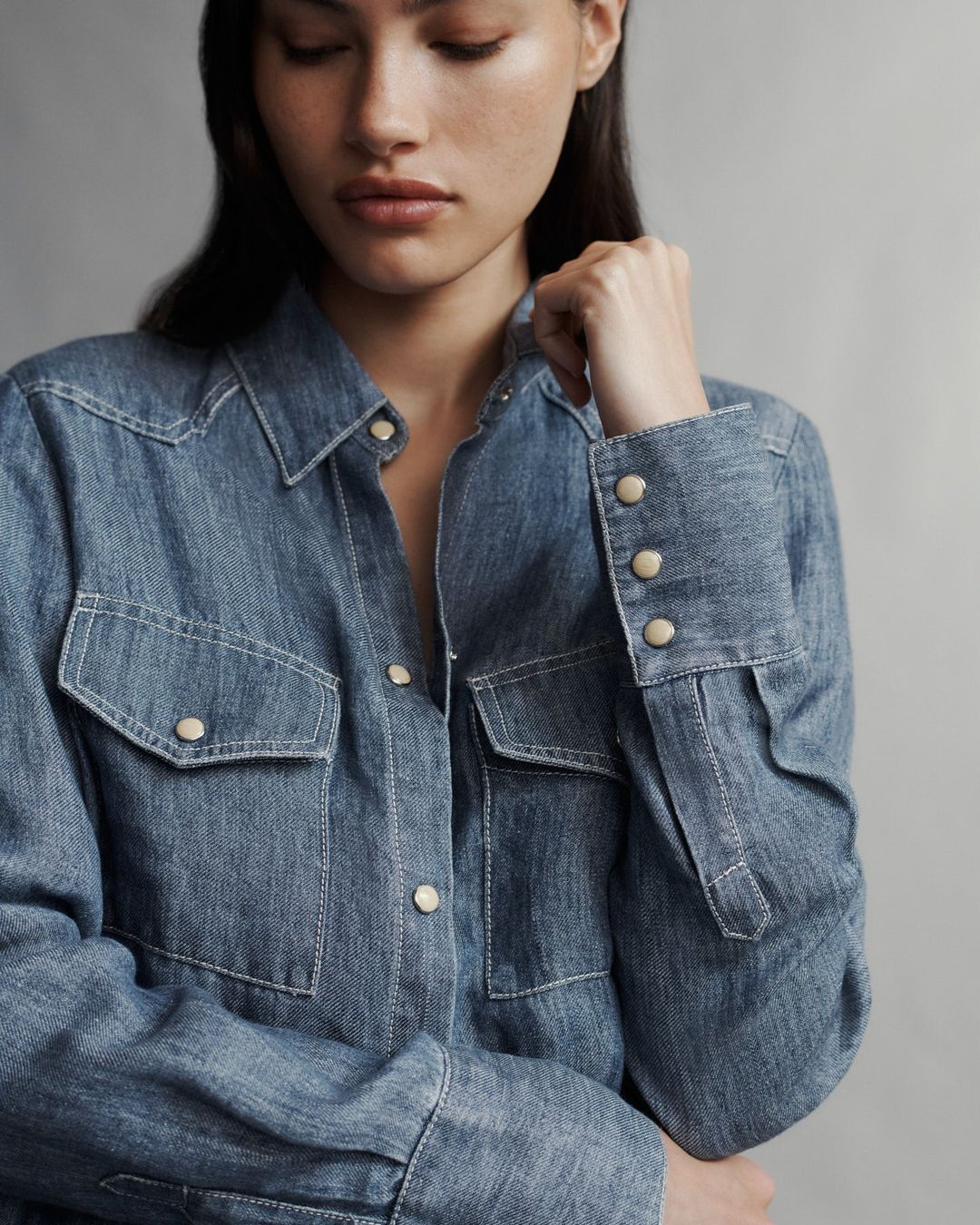 Rancher's Daughter shirt in hemp denim