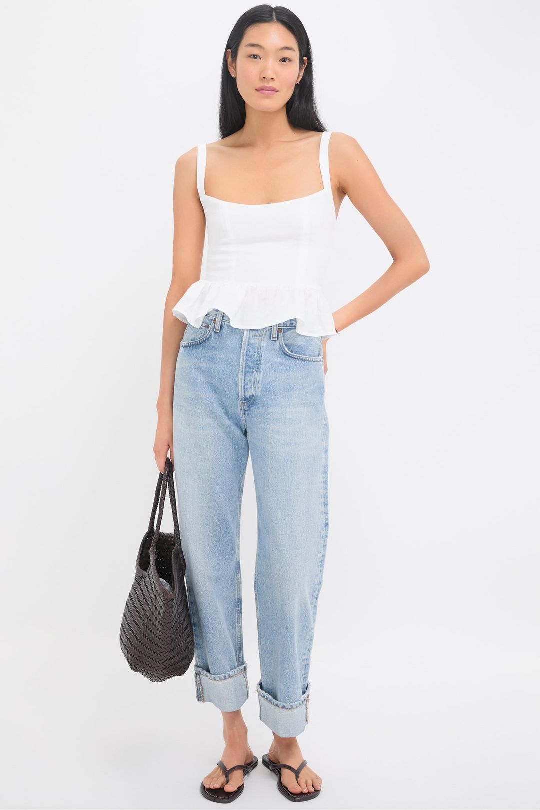 Star White Jour Peplum Top #3