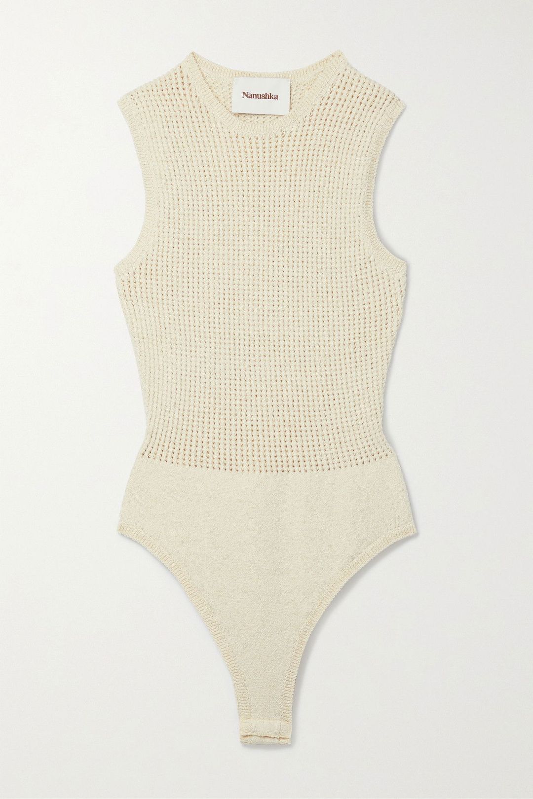 Mare crocheted organic cotton-blend bodysuit