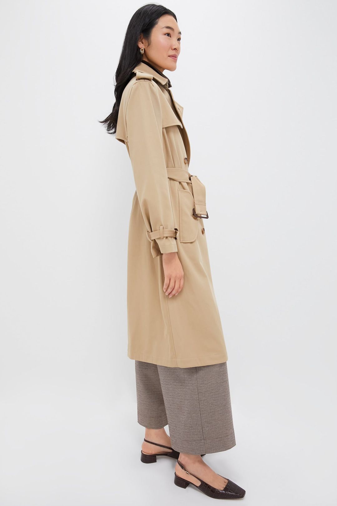 Surrey Tan Cotton Twill Trench Coat #3