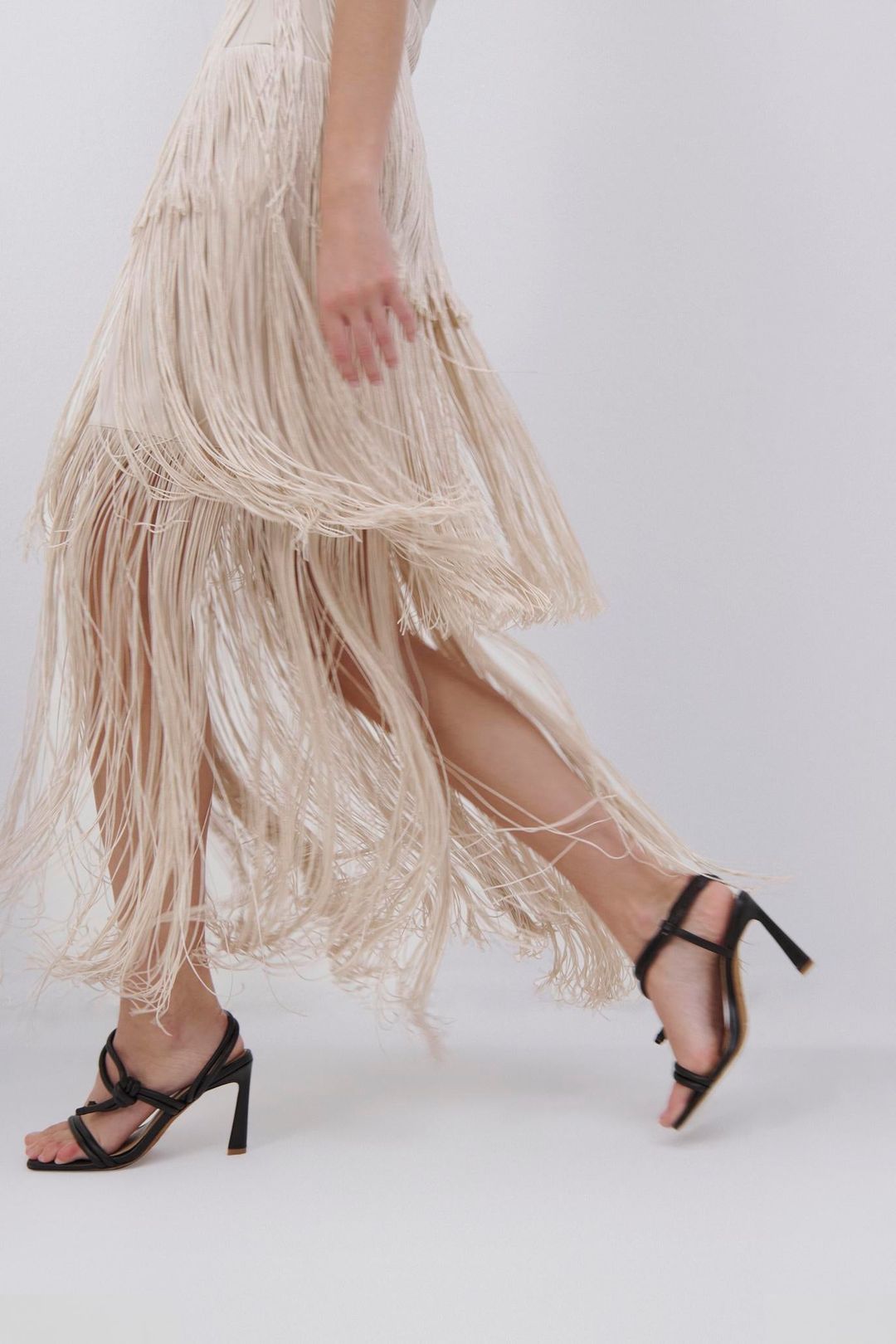 Baldwin Draped Fringe Maxi Dress #5