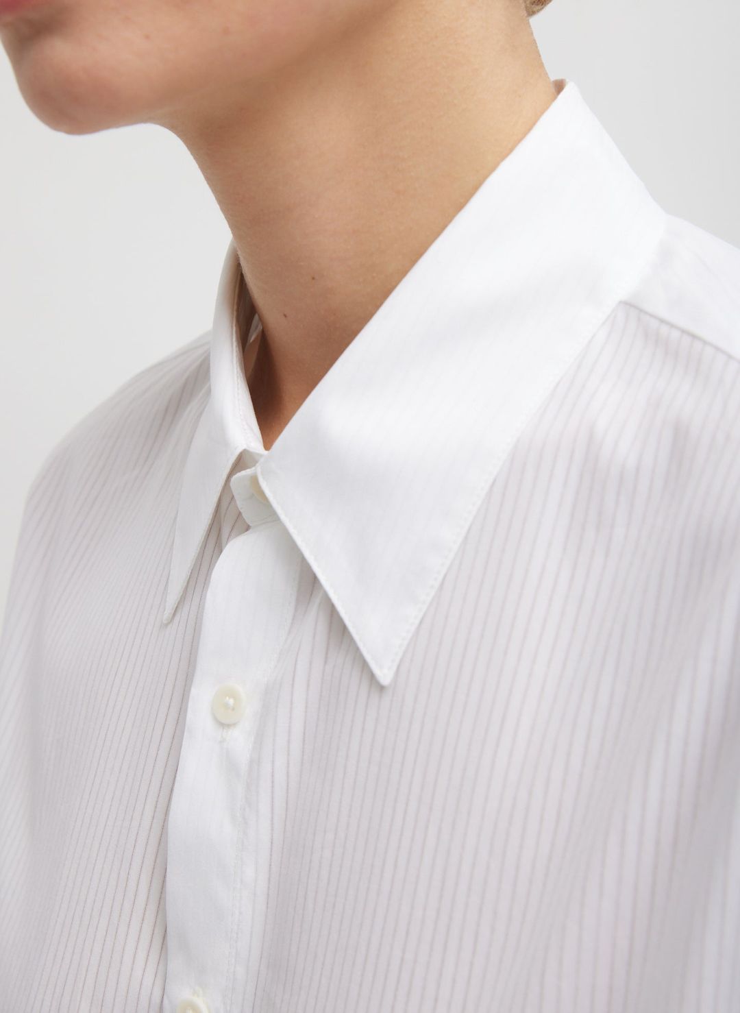 Gossamer Stripe Bishop Sleeve Shirt #2