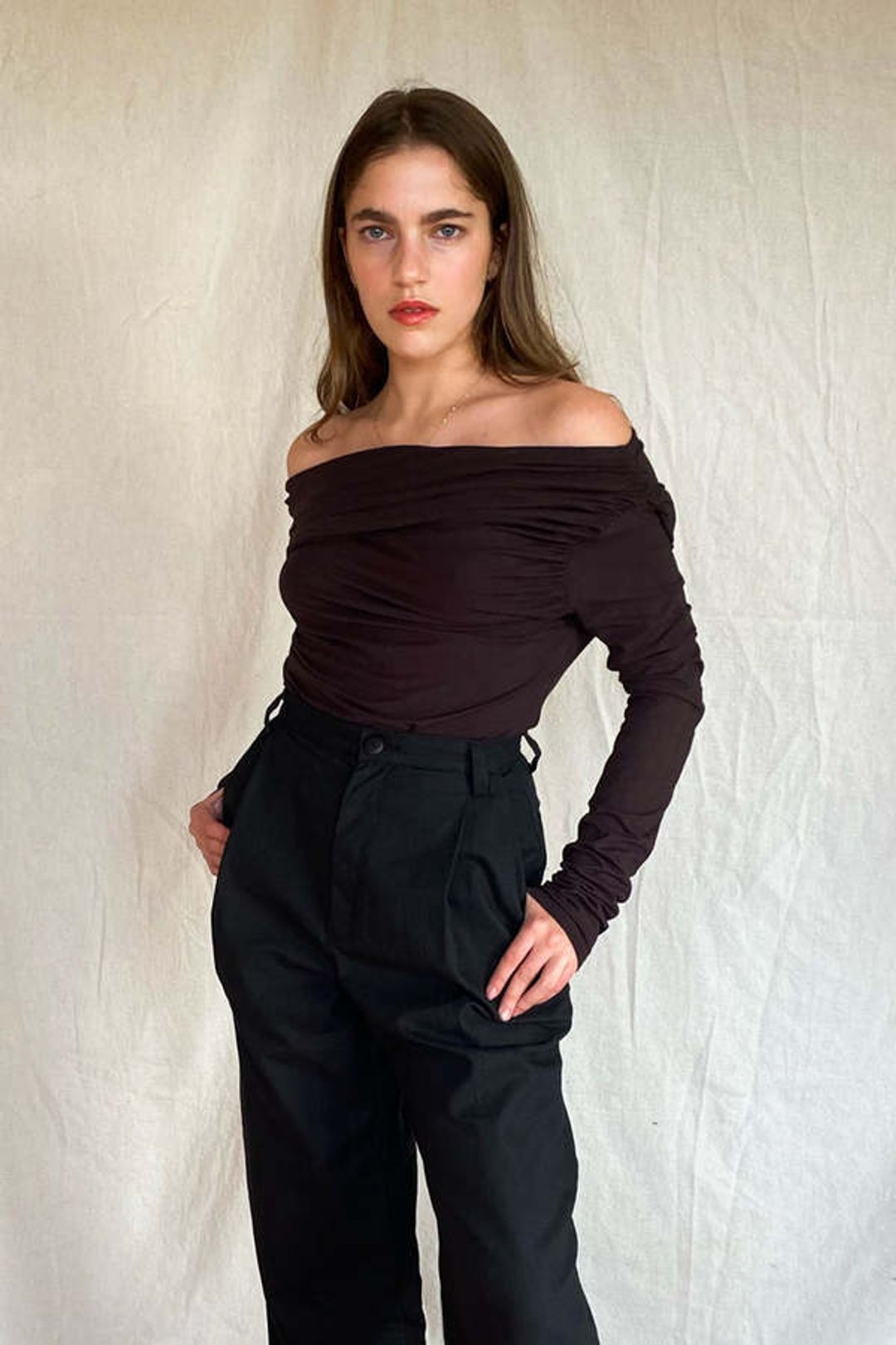 KIRA BODYSUIT - jasper chocolate brown on Garmentory