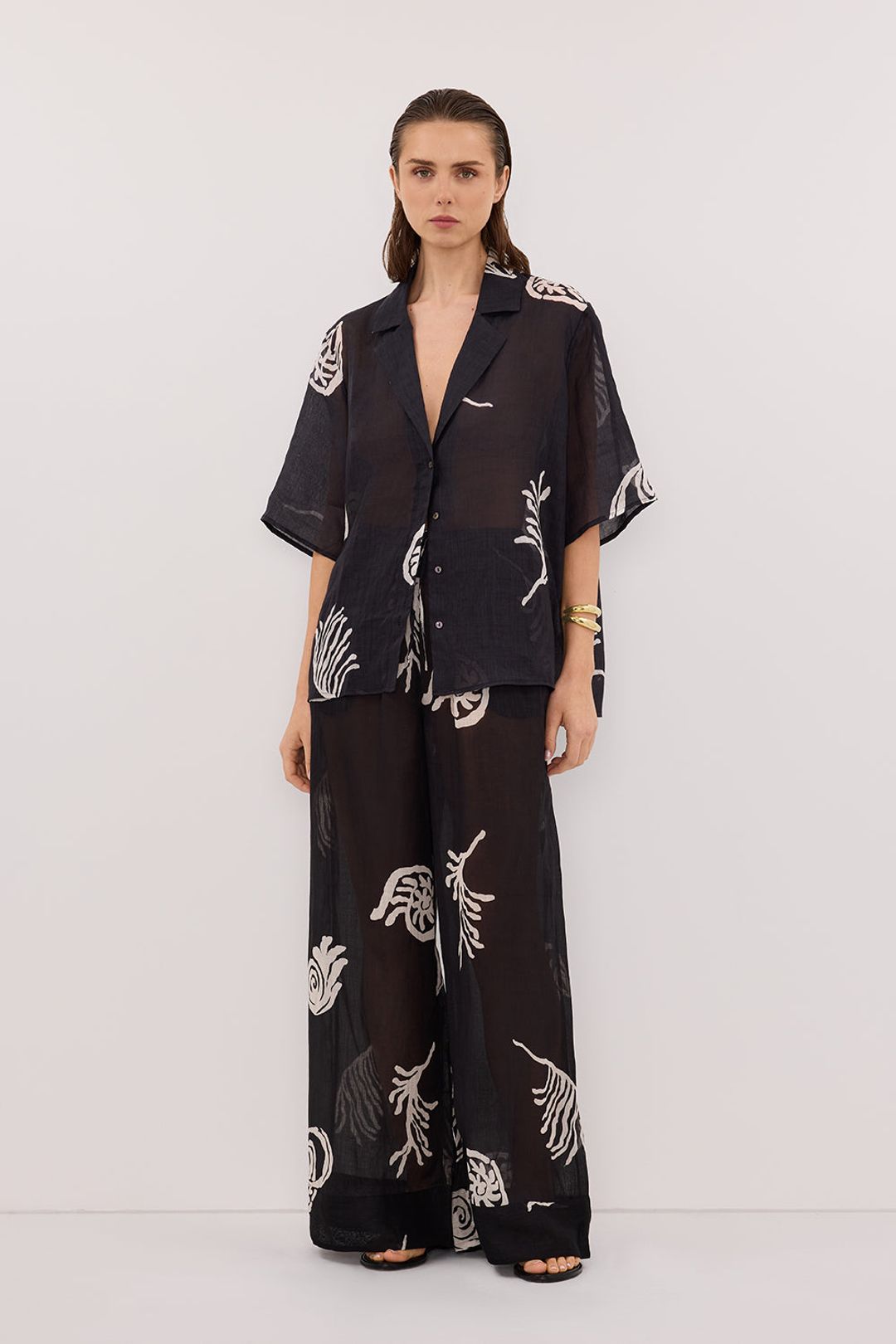 POSITANO BLACK RAMIE SHIRT #7