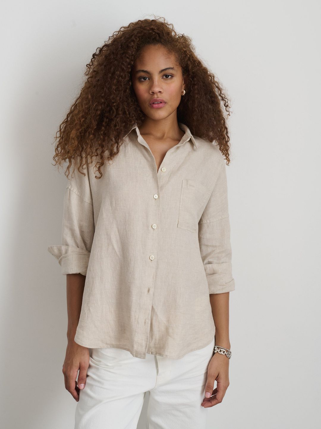 Jo Shirt In Flax Linen