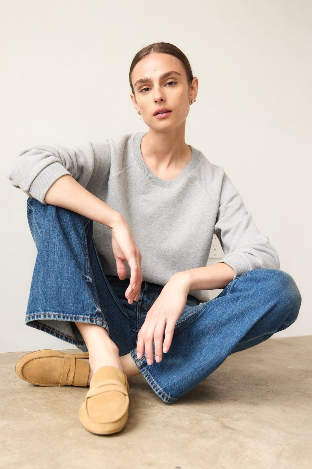 The Daily Sweatshirt in Heather Grey #3