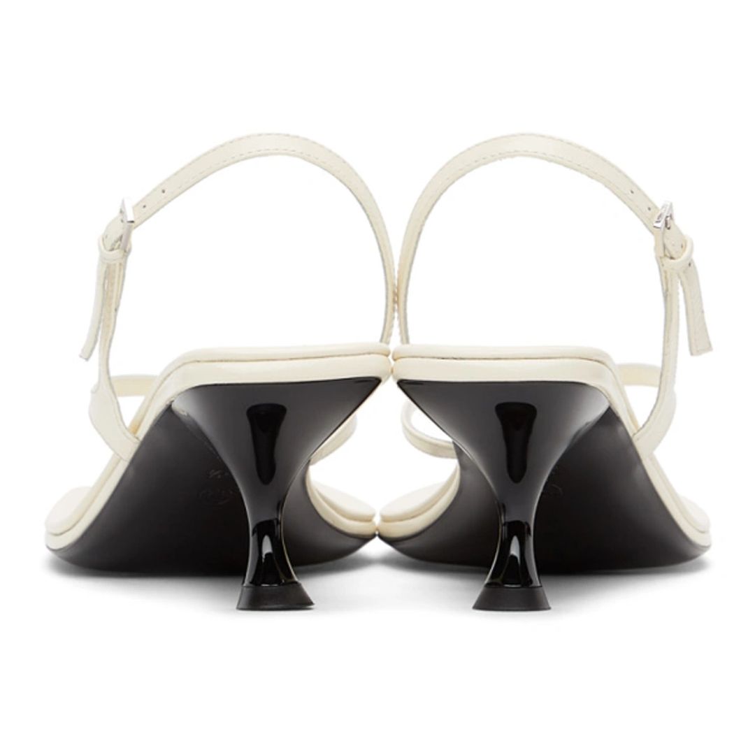 Constance Leather Slingback Sandals In White #5