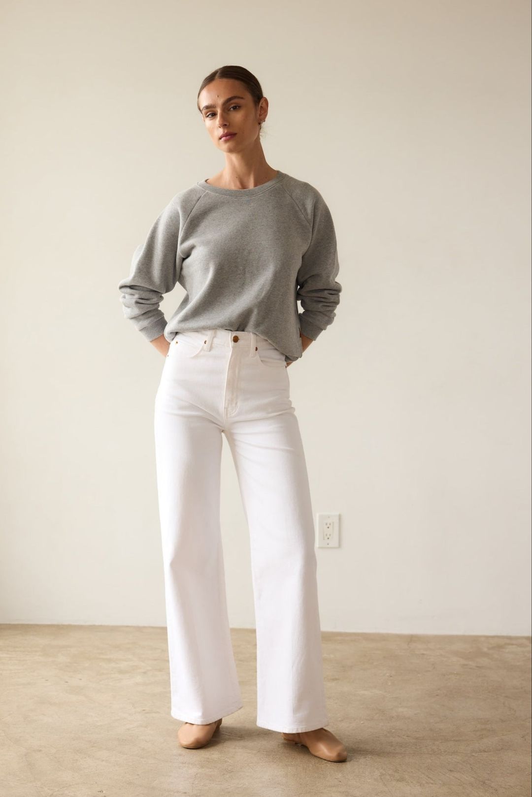 The Wide A Leg in Soft White #12