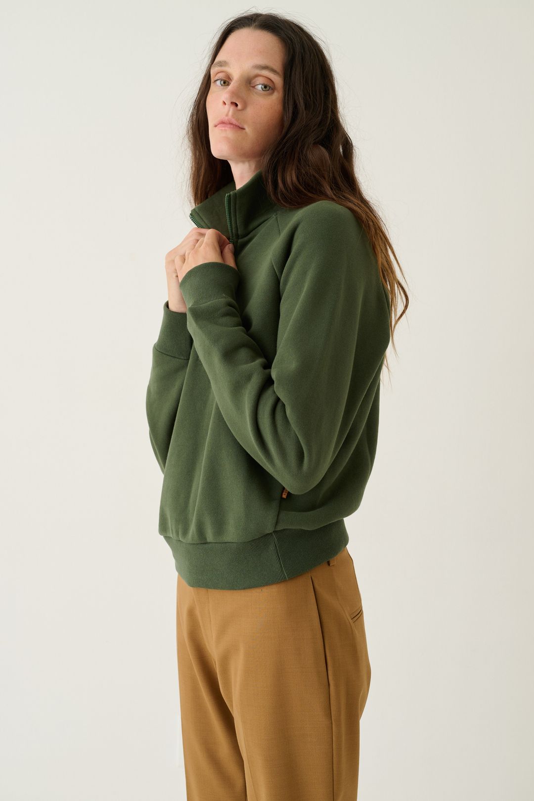 The Quarter Zip in Pine #6