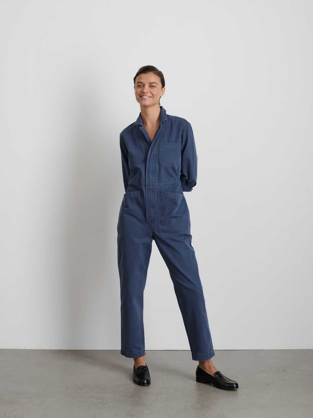 Standard Zip Jumpsuit in Herringbone #5