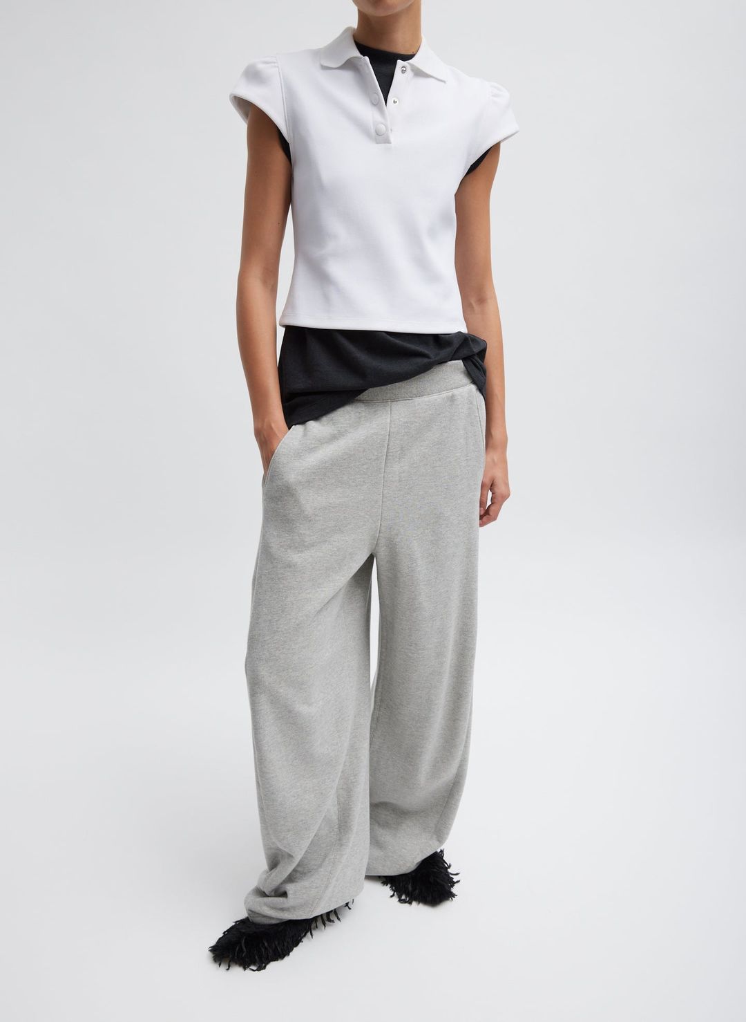 Luxe Pique Shrunken Polo Shirt #3