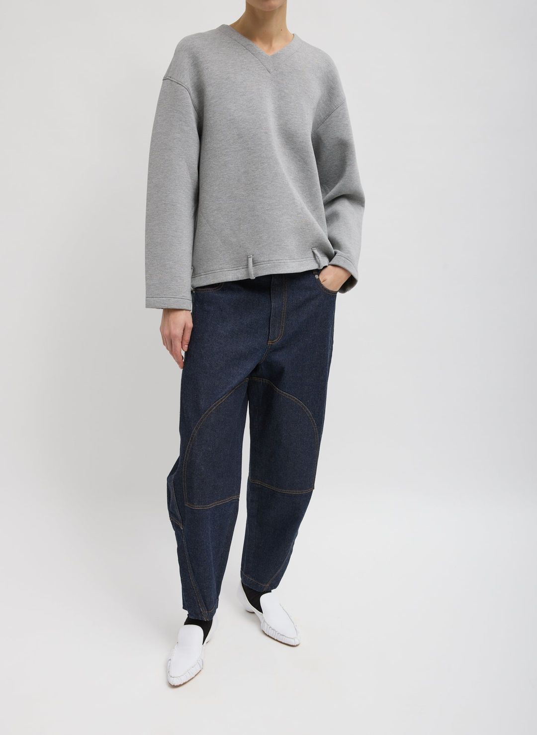 Bonded Viscose Easy V-Neck #6