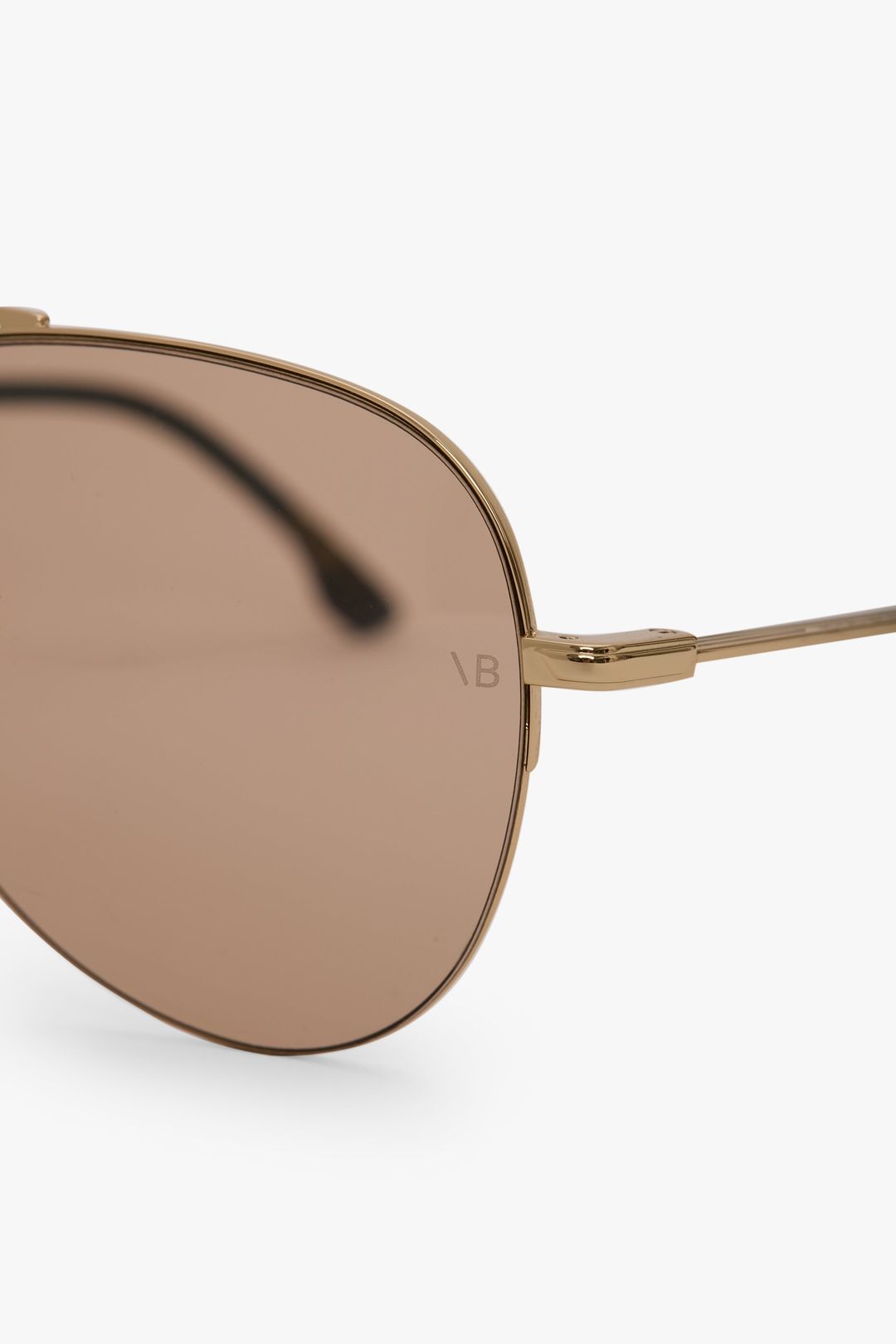 Metal Pilot Sunglass In Gold Blue #4