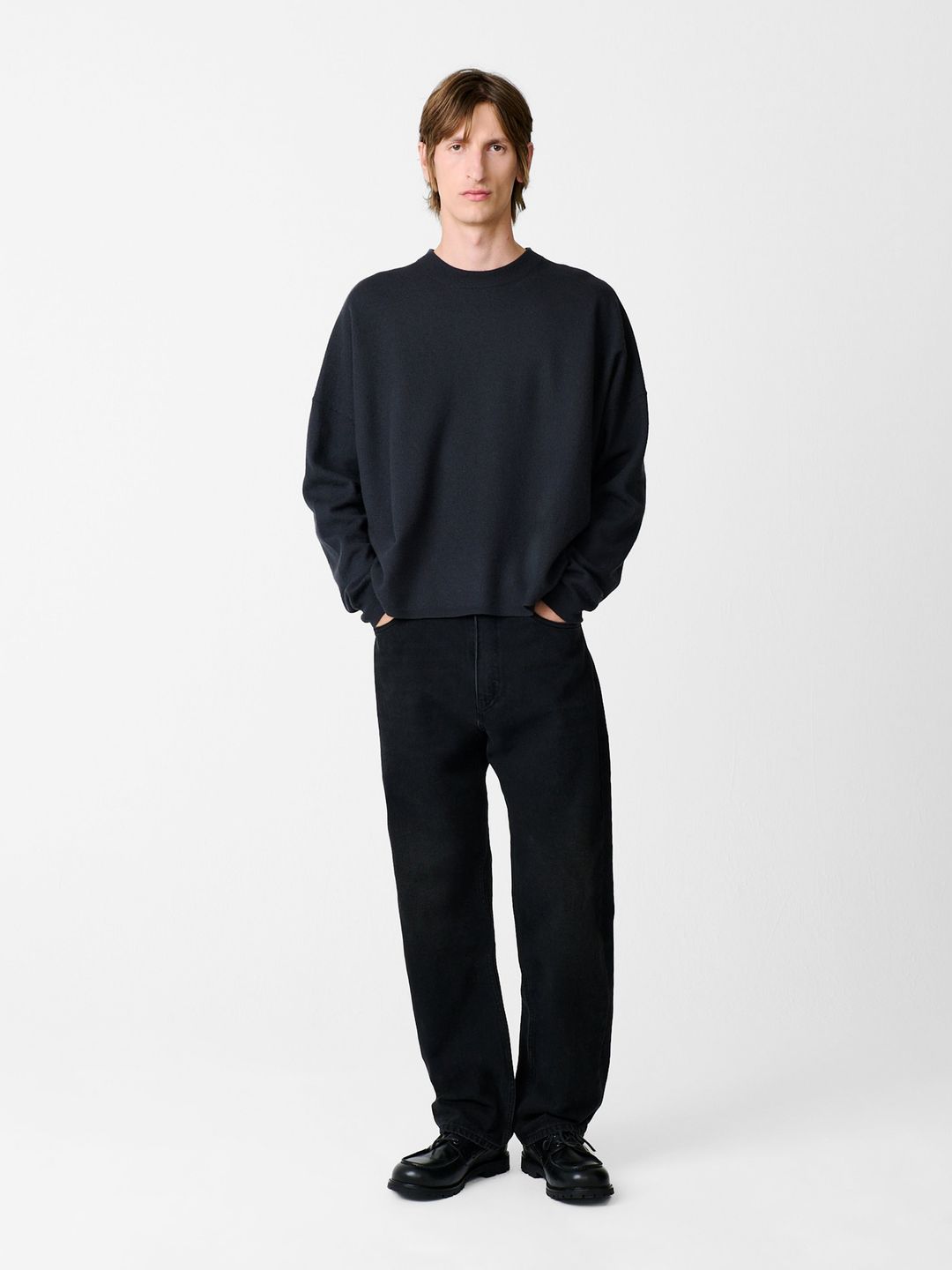 Riso Straight Leg Denim Pant in Washed Black #3