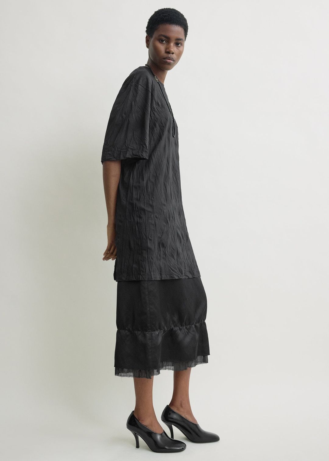 Relaxed tee dress black