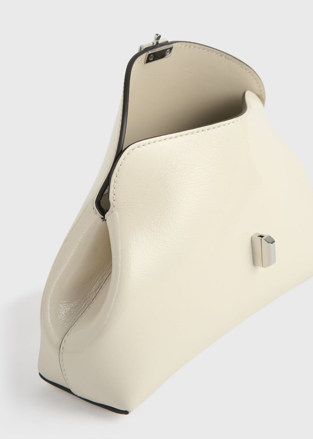 Mini T-lock naplack clutch milk #6