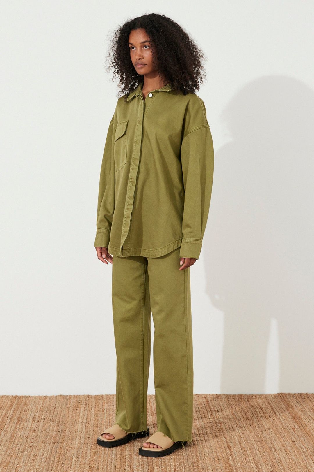 Recycled Cotton Jacket - Khaki #3