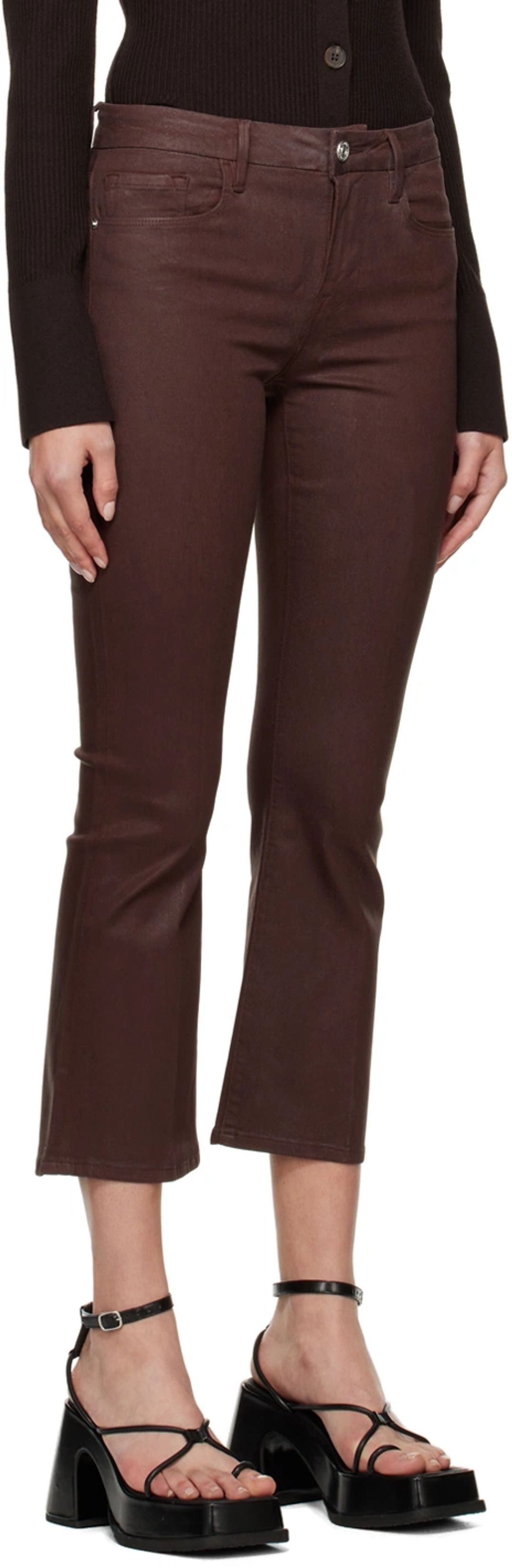 Frame Denim le crop mini boot brown jeans 29 #2