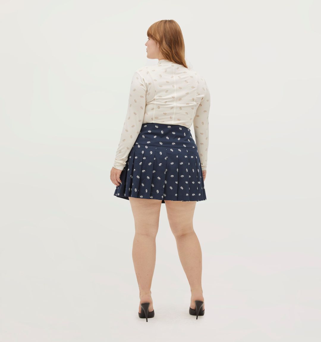 The Inola Skirt - Navy Autumn Paisley #3