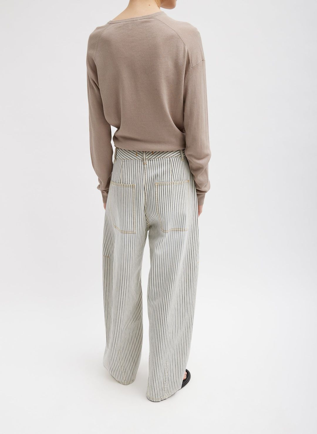 Stone Washed Striped Denim Sid Jean #5