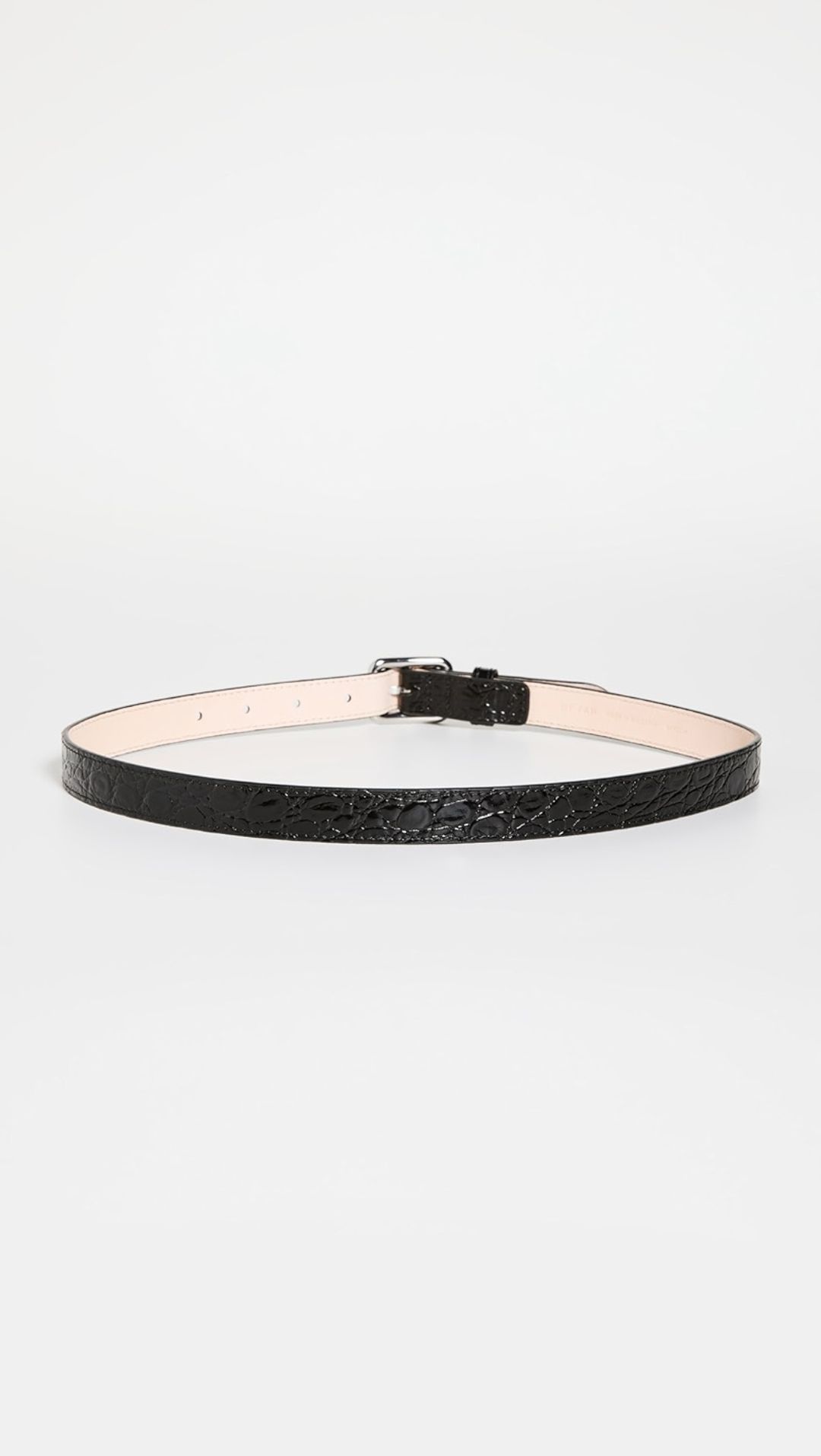 Beni Circular Croco Embossed Leather Belt #2