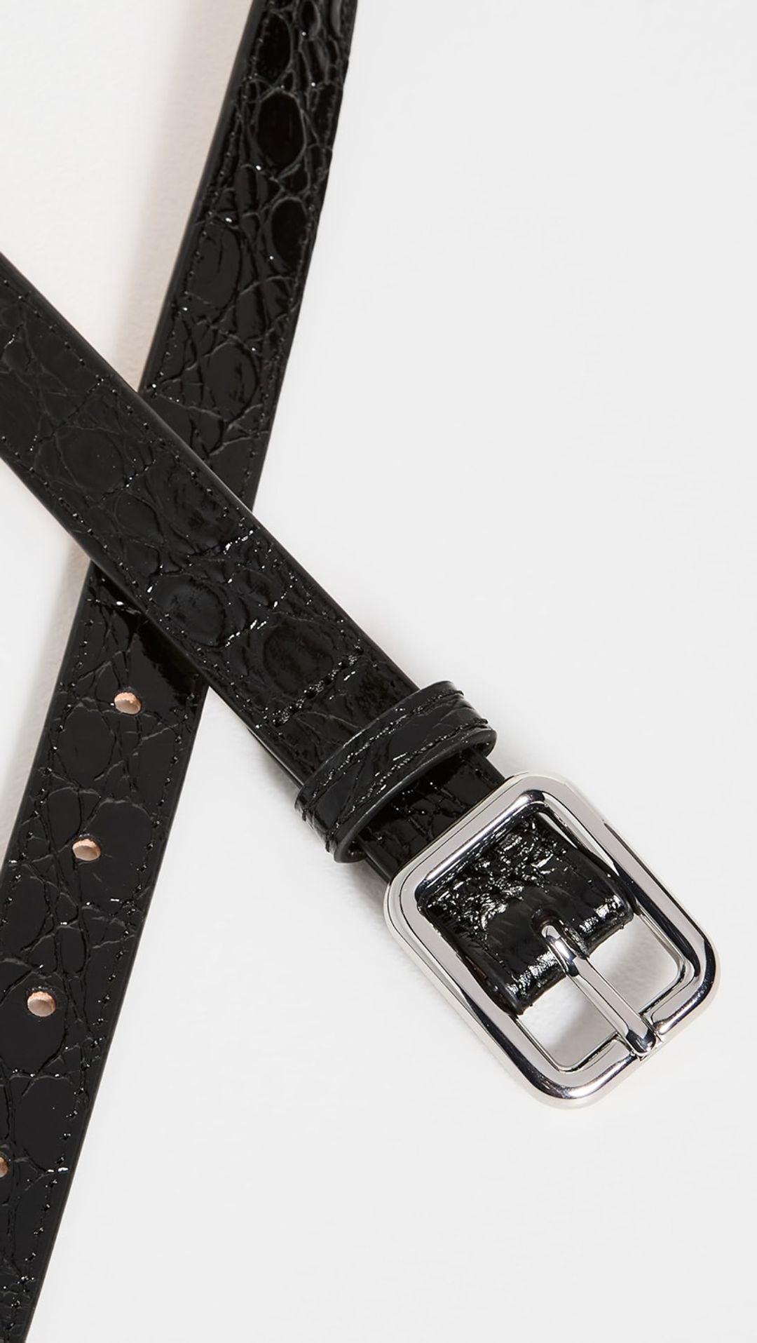 Beni Circular Croco Embossed Leather Belt #3