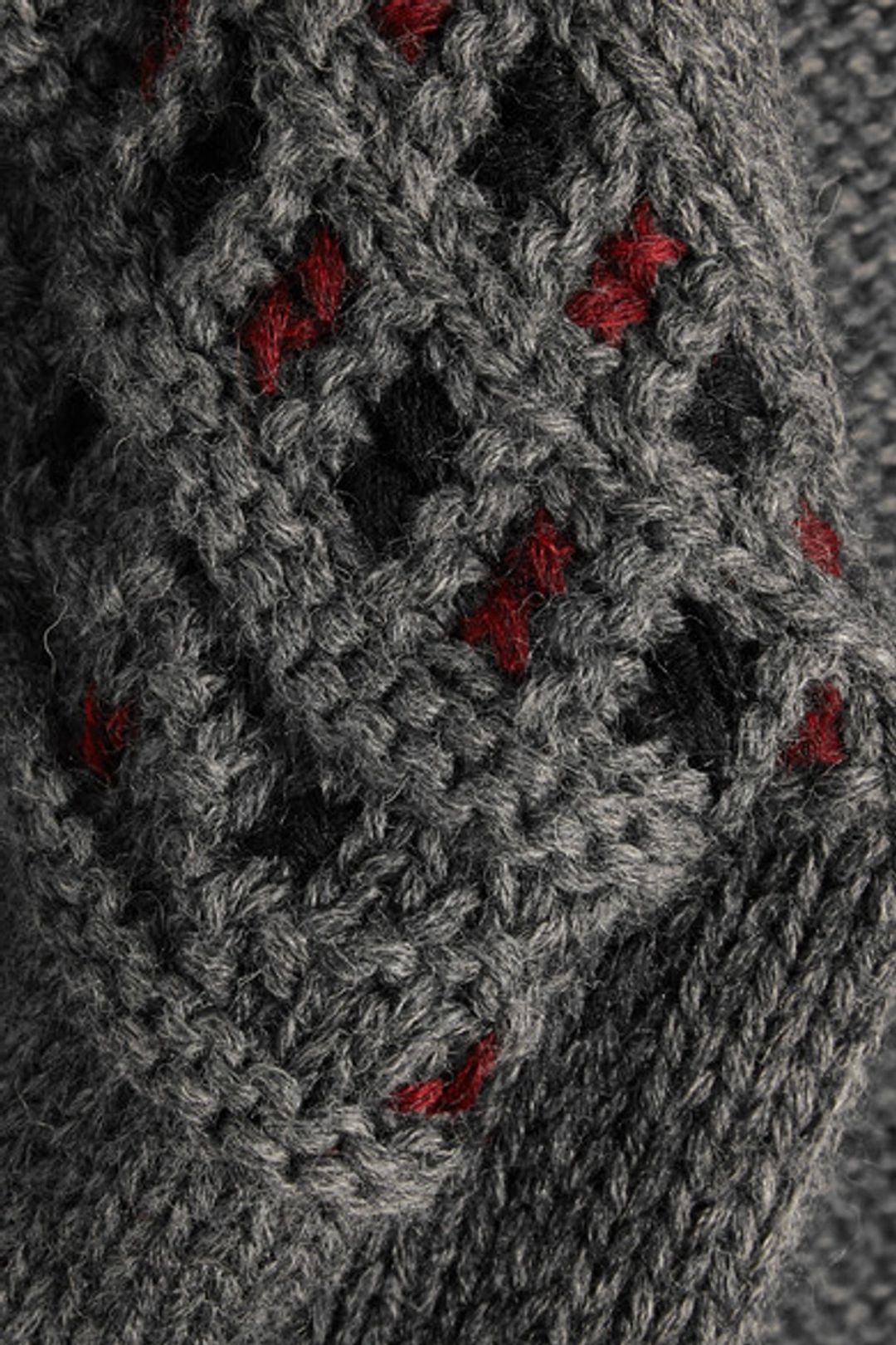 Woman Geena Oversized Argyle Wool And Alpaca-blend Cardigan Gray In Grey #2