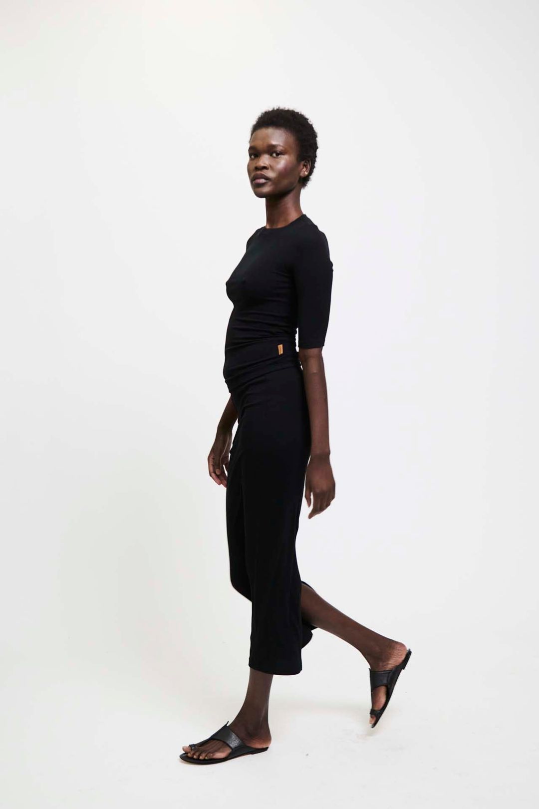 The Rib Pencil Skirt in Black #7