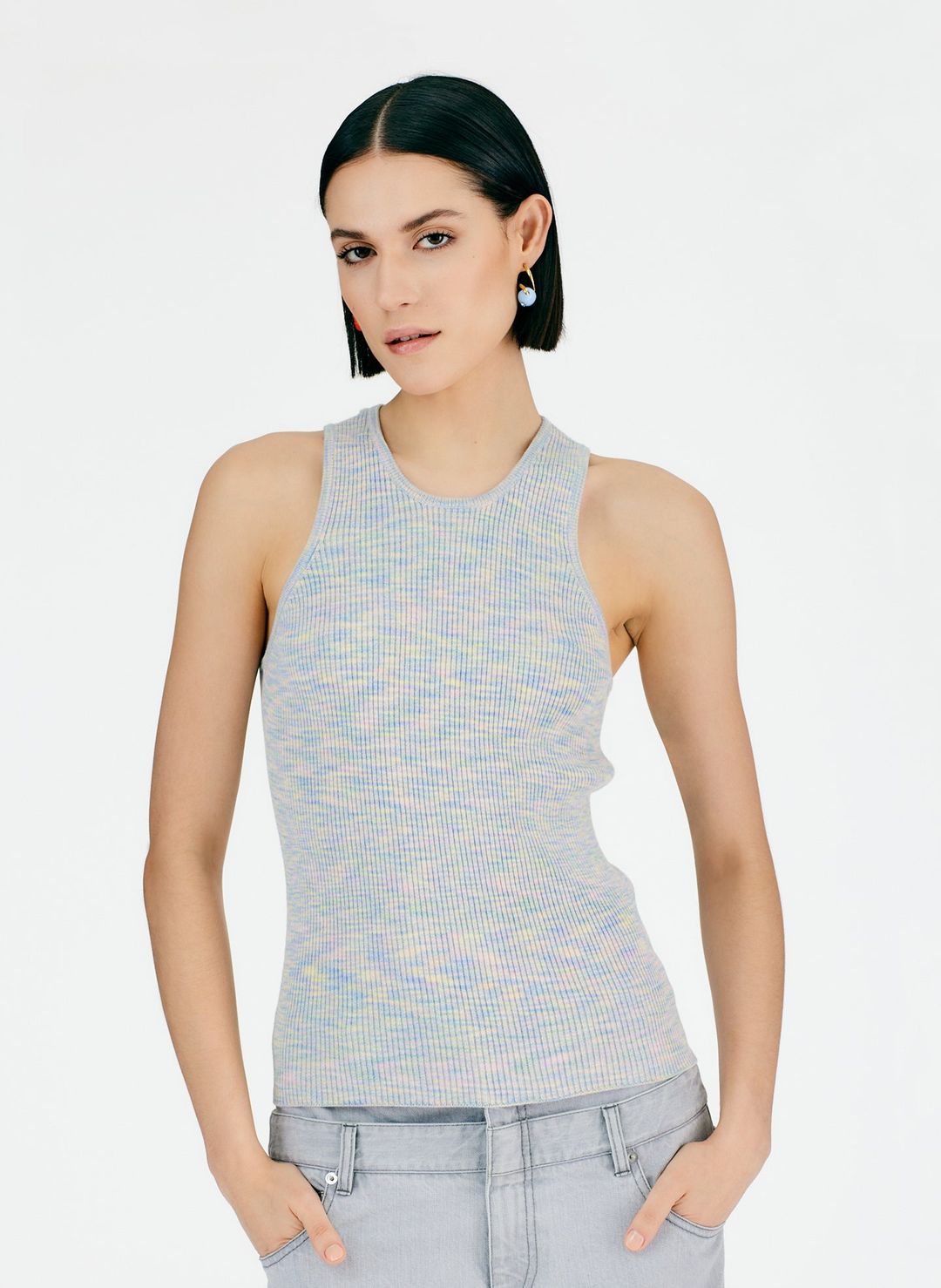 Printed Combed Cotton Ribbed Tank #5