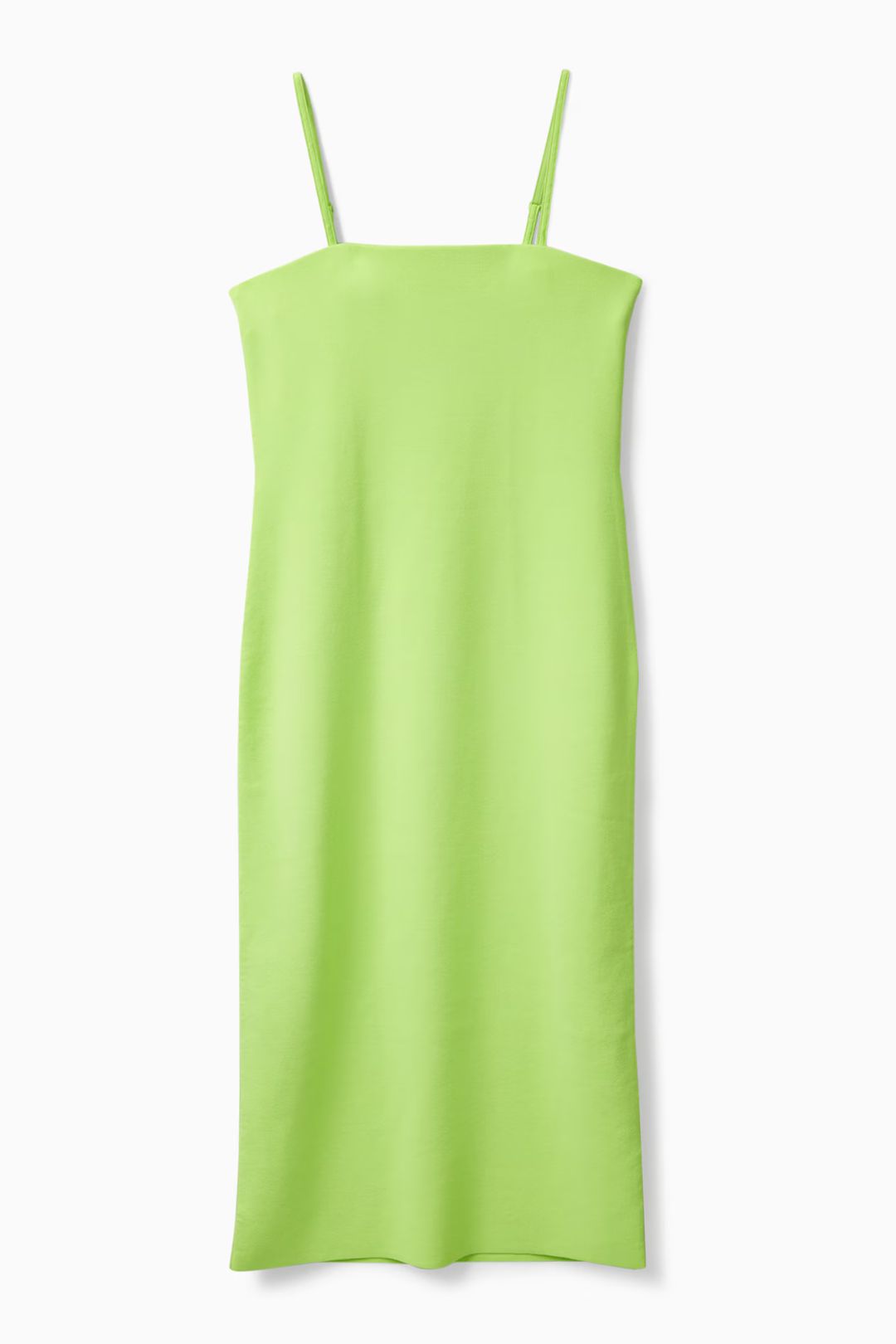 Midi Tube Dress in Neon Green
