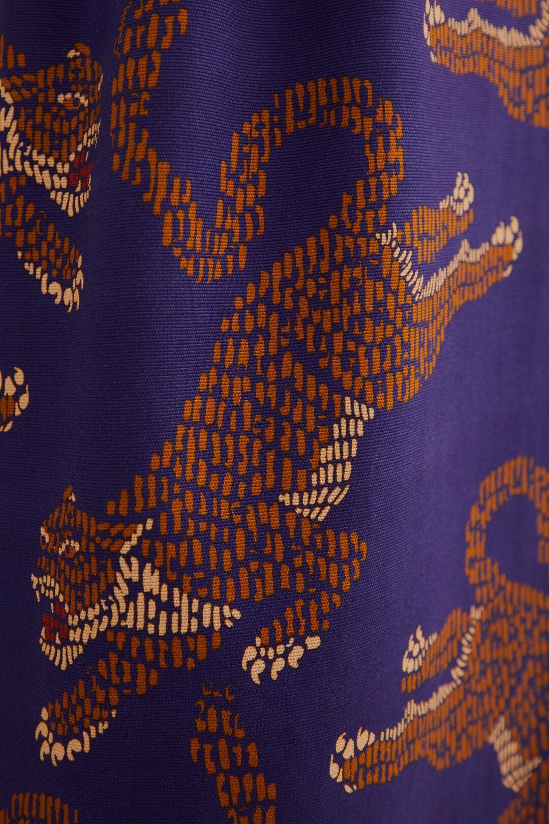 Navy Blue Leopards Tailored Pants #7