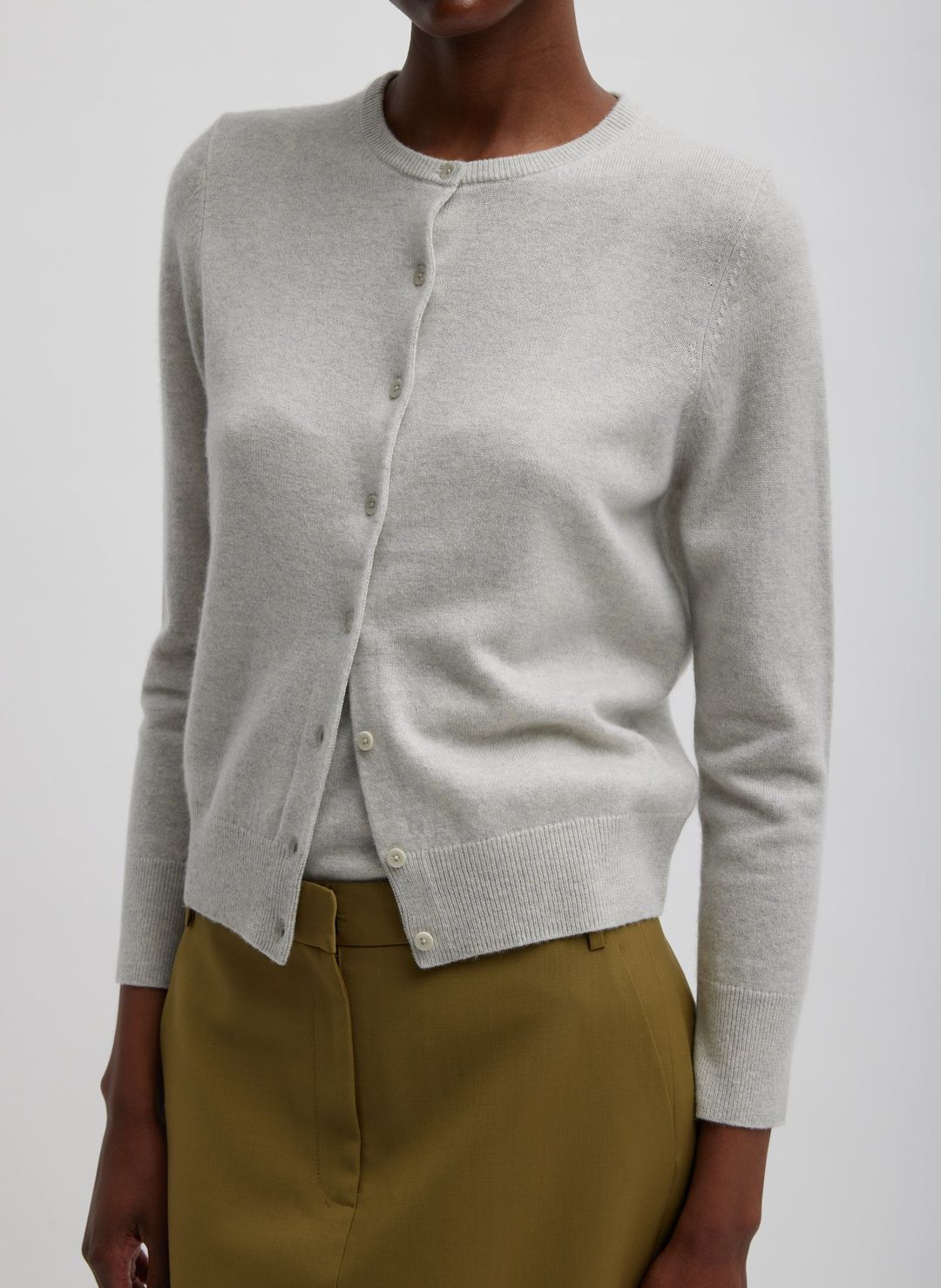 Washable Cashmere Shrunken Cardigan