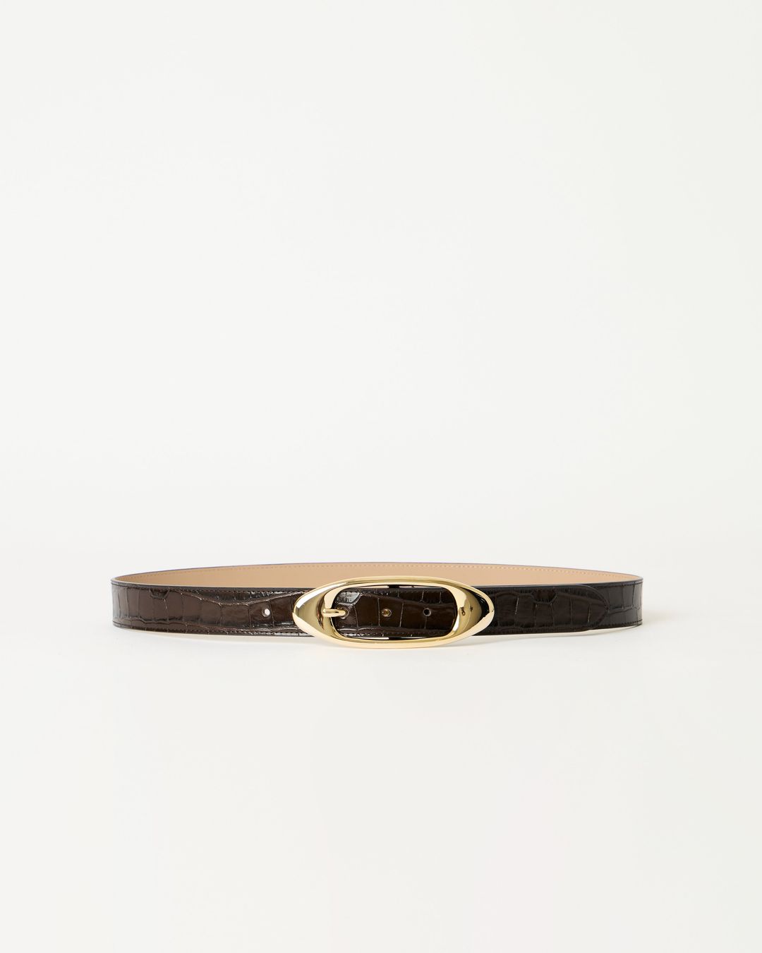 CANDICE CROCO LEATHER BELT