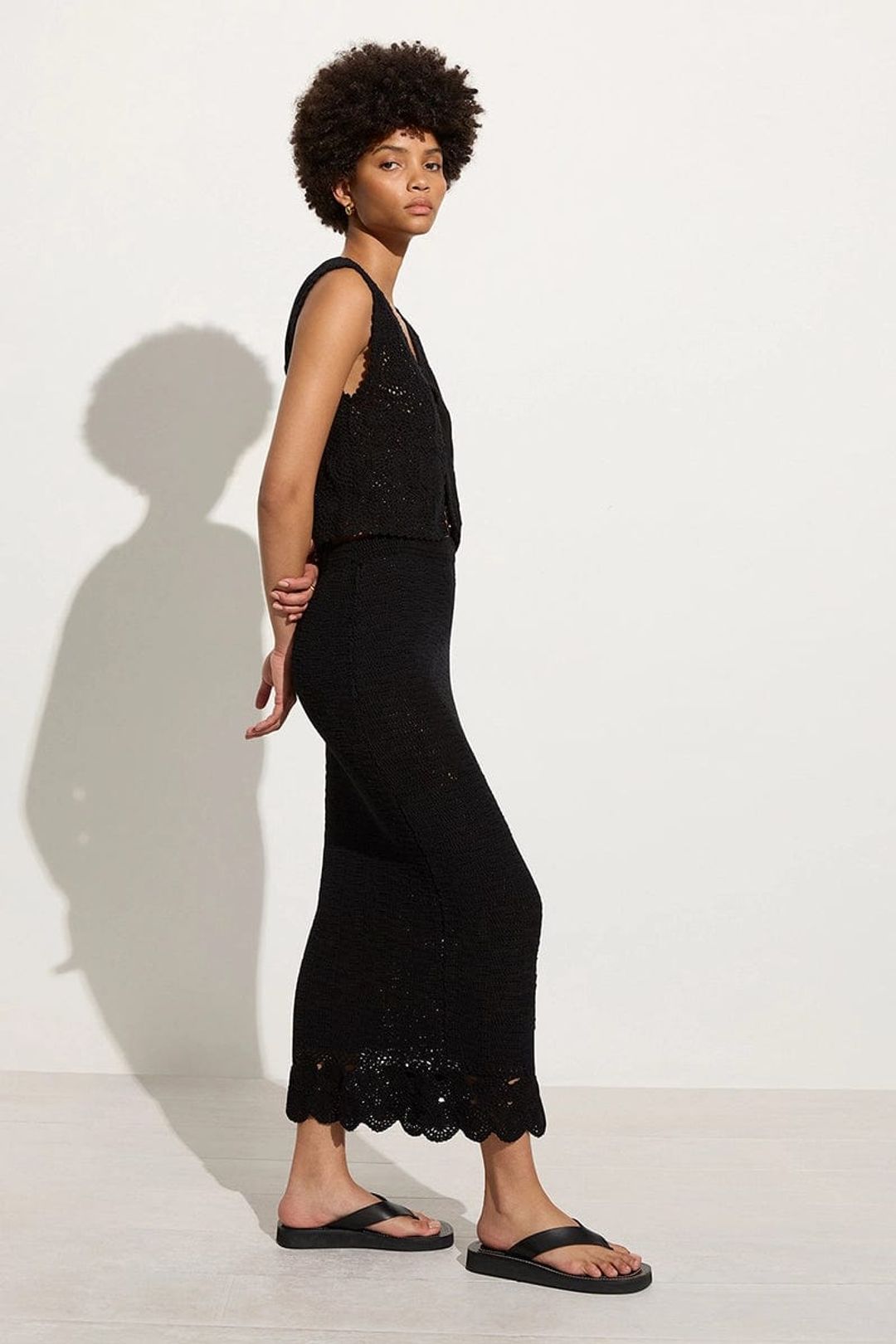 Lula Handmade Crochet Skirt Black #5