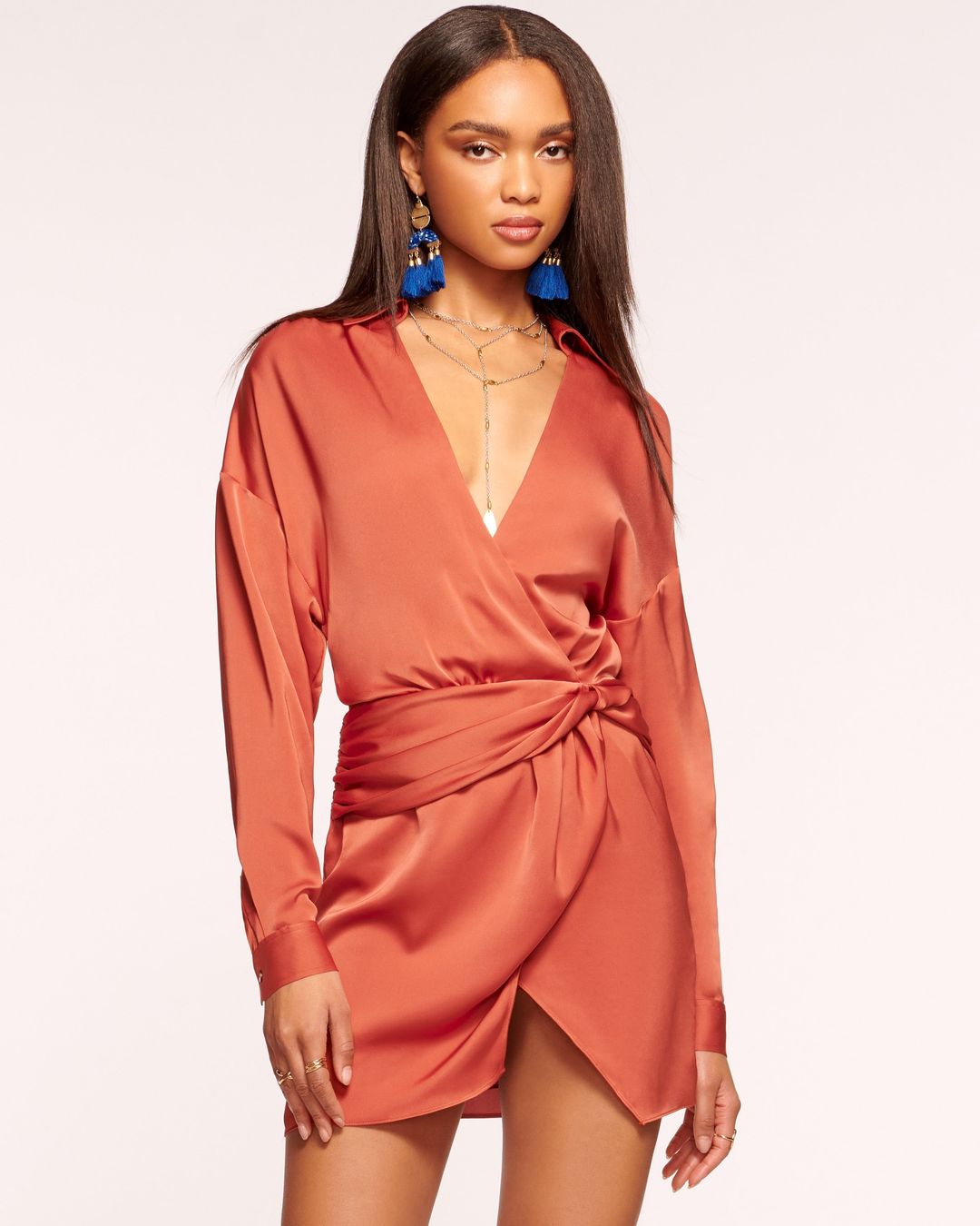 Jaymie Wrap Mini Dress