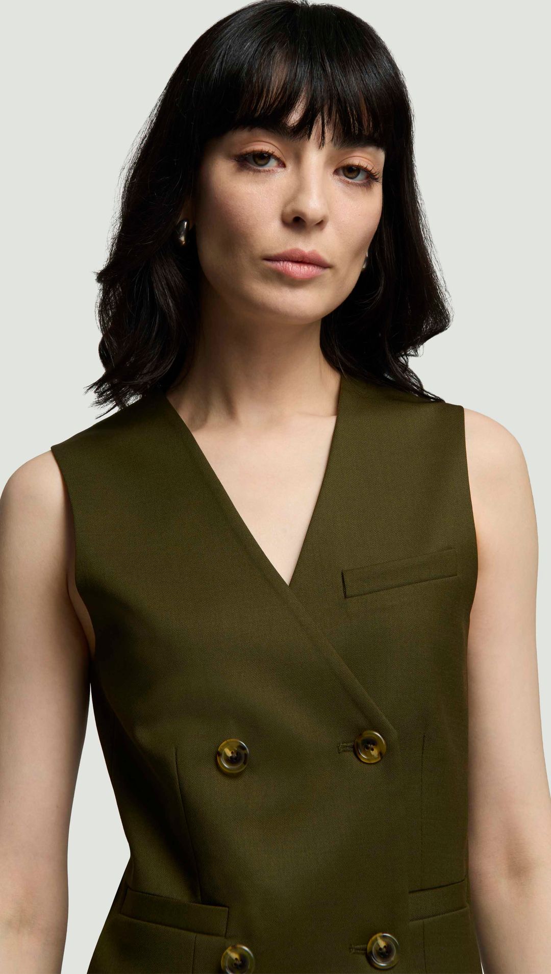 Double-Breasted Waistcoat in Seasonless Wool | Basil #5