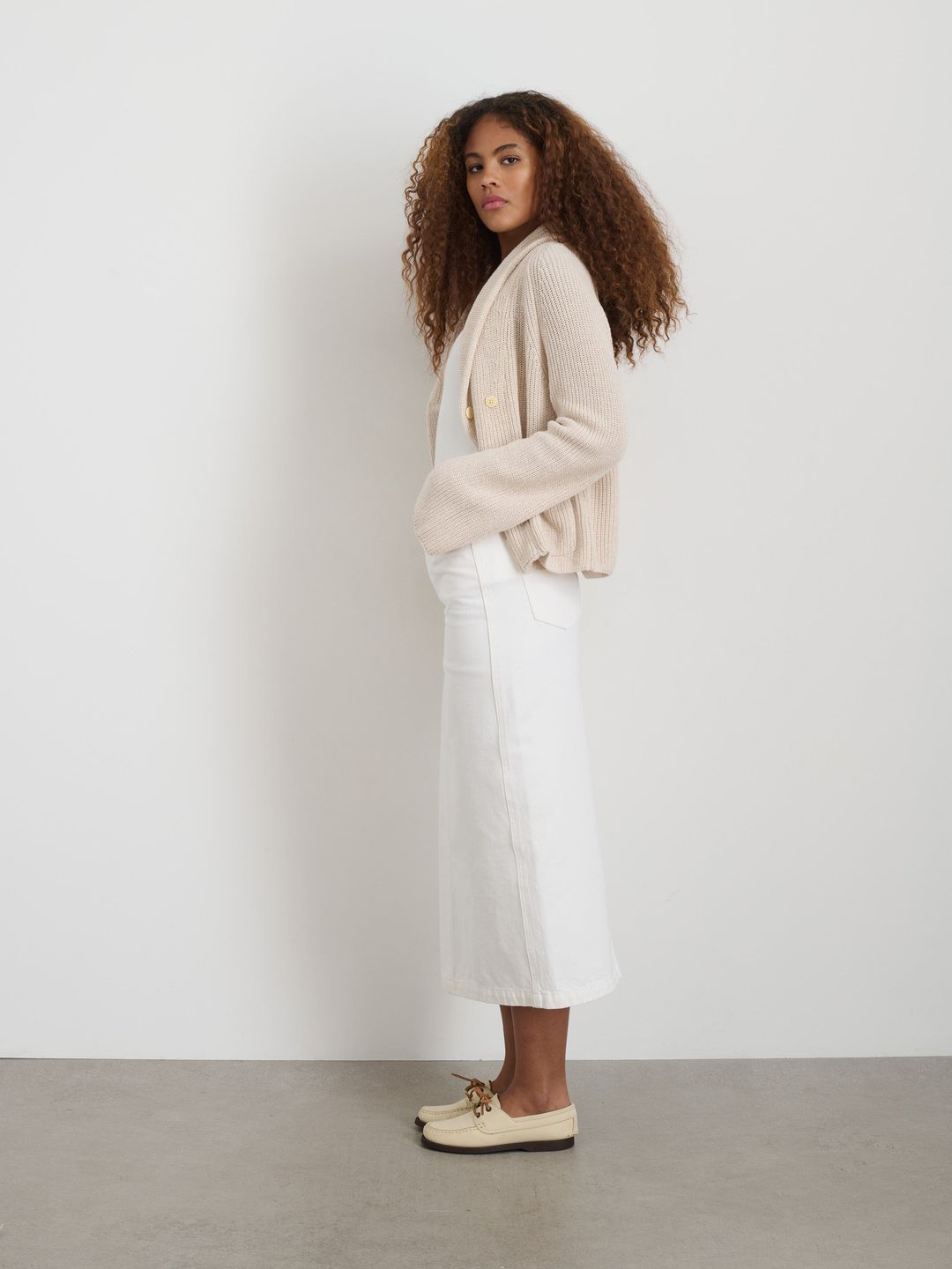 Marseille Cardigan In Cotton Linen #4