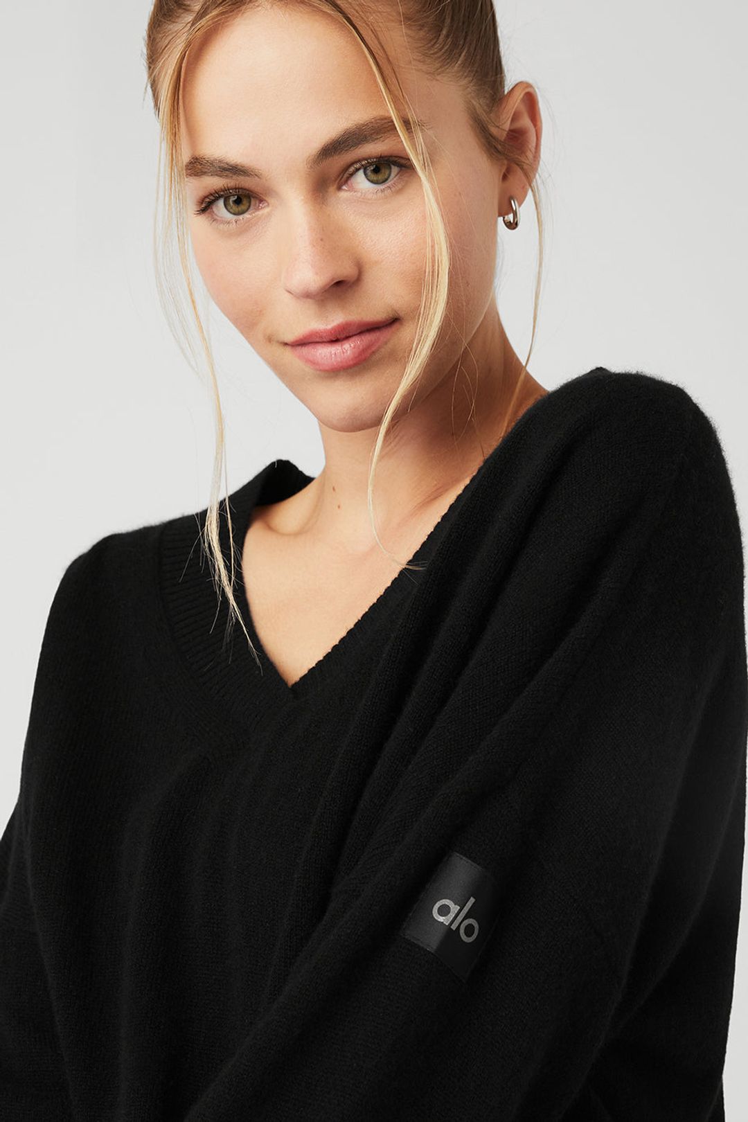 Cashmere Jet Set V-Neck Pullover - Black #4