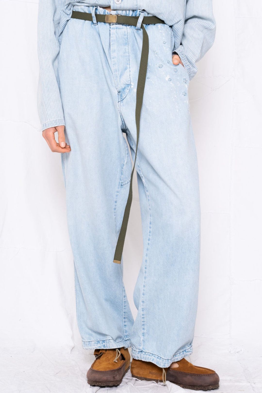 P78 Comfort Denim Stars Embroidery Sunfaded Sky Blue