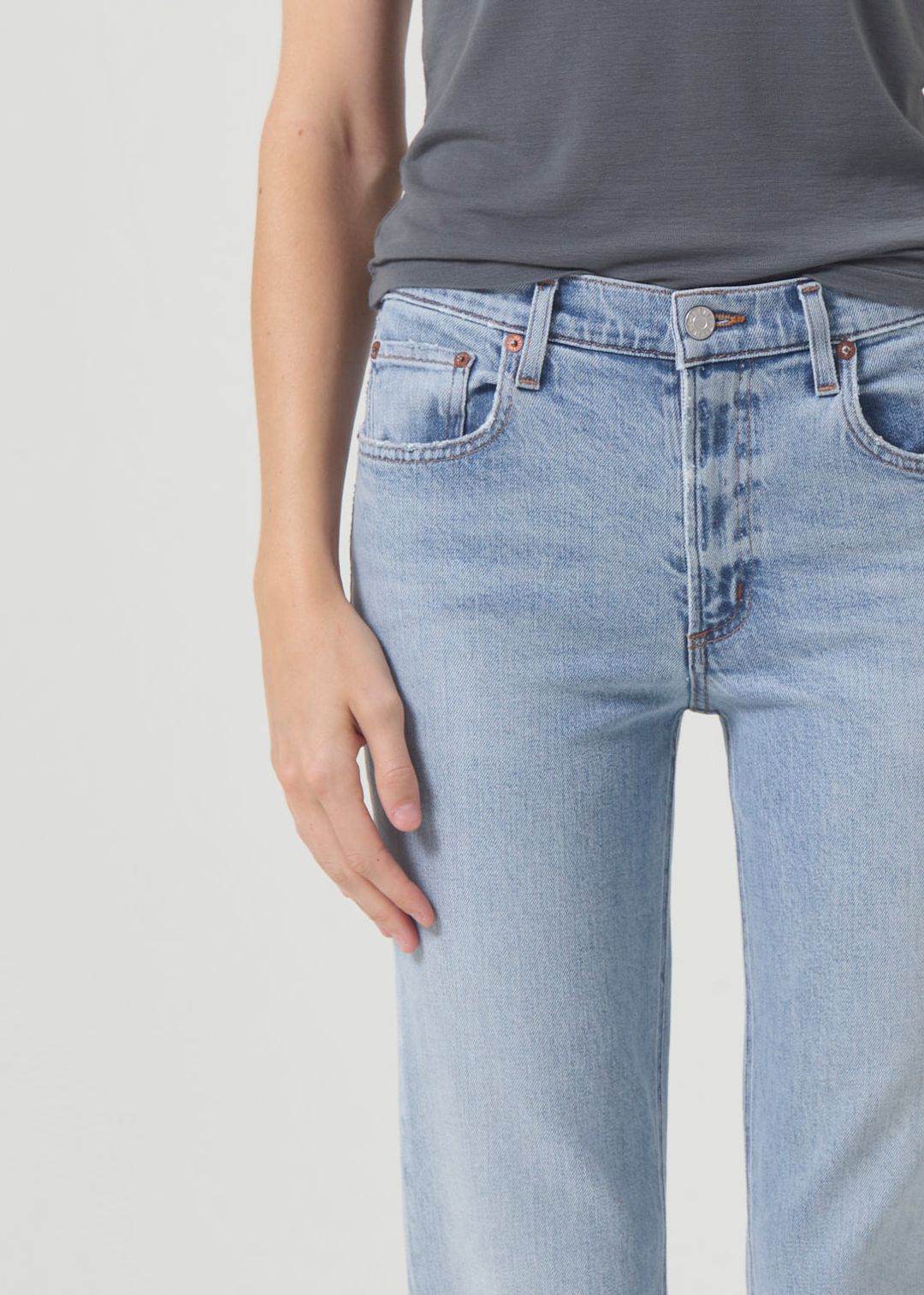 Kye Mid Rise Straight Crop (STRETCH) in Diversion #5