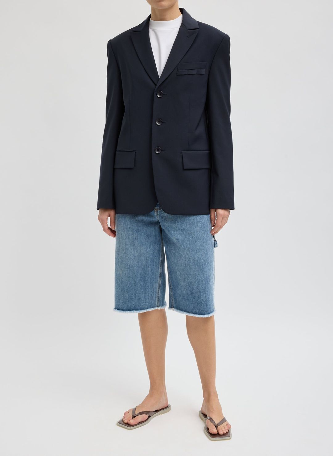 Tropical Wool Dennis Cutout Blazer