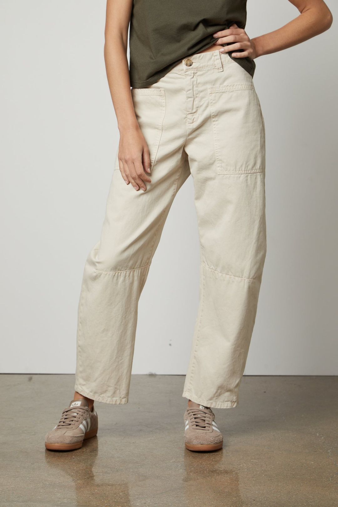 BRYLIE SANDED TWILL UTILITY PANT #17