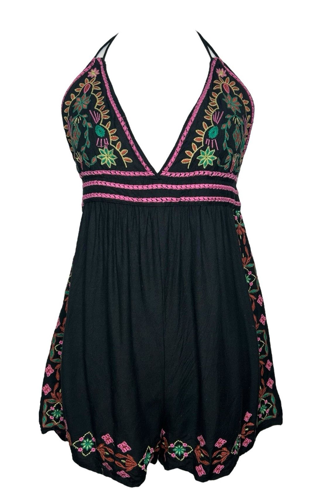 Urban Outfitters Floral Black and Purple Romper #7