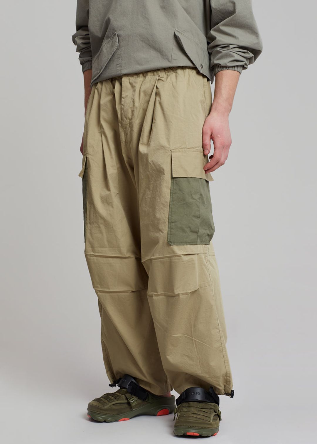 Stu Colorblock Cargo Pants - Beige Combo #11