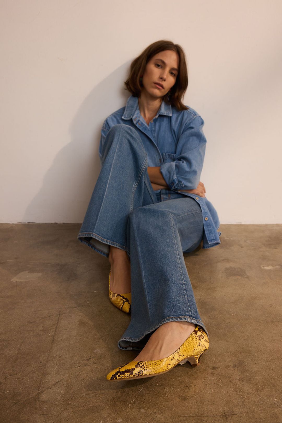 The Kitty Point Heel in Yellow #7