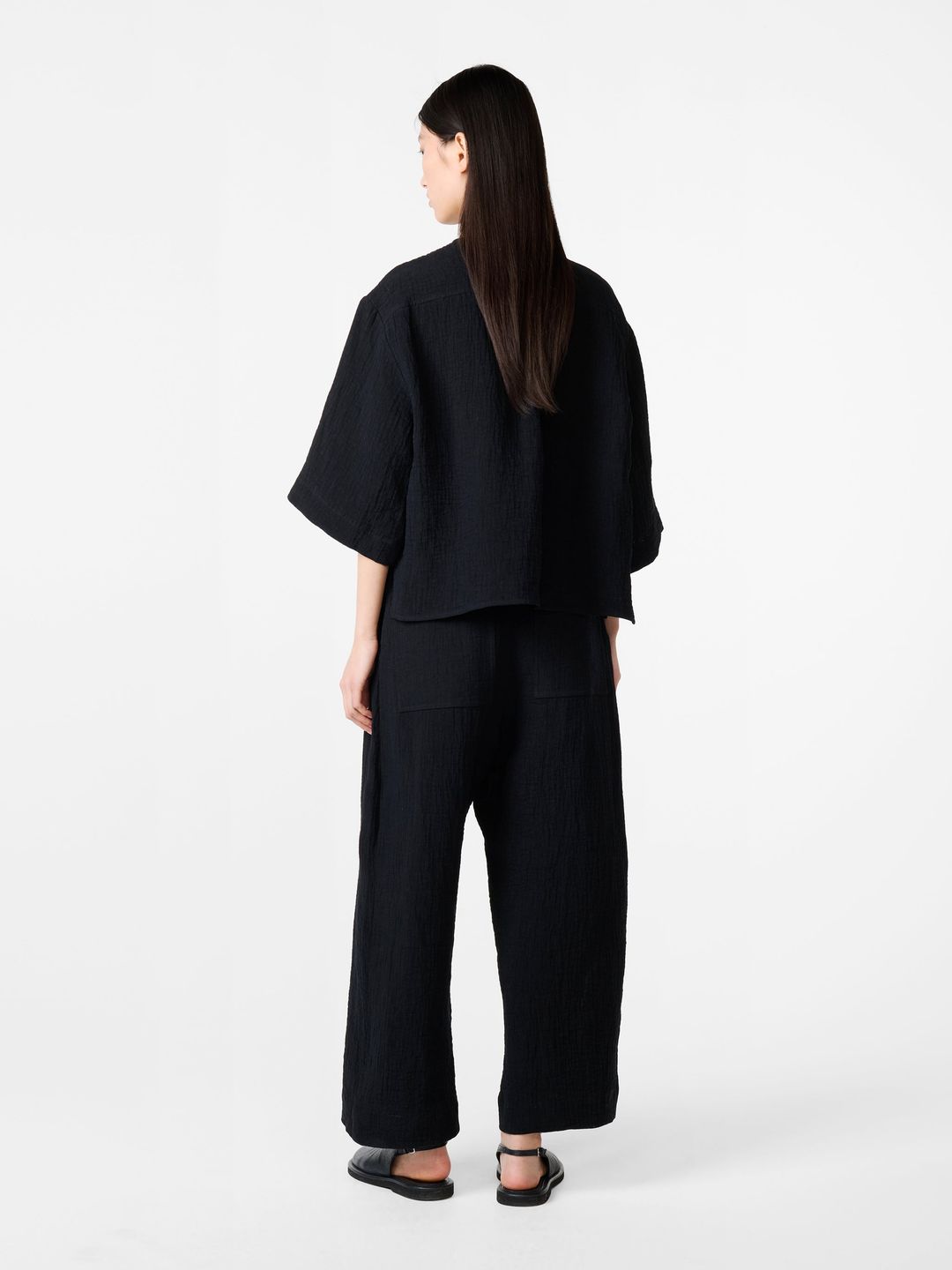 Chalco Linen Pant in Darkest Navy #3