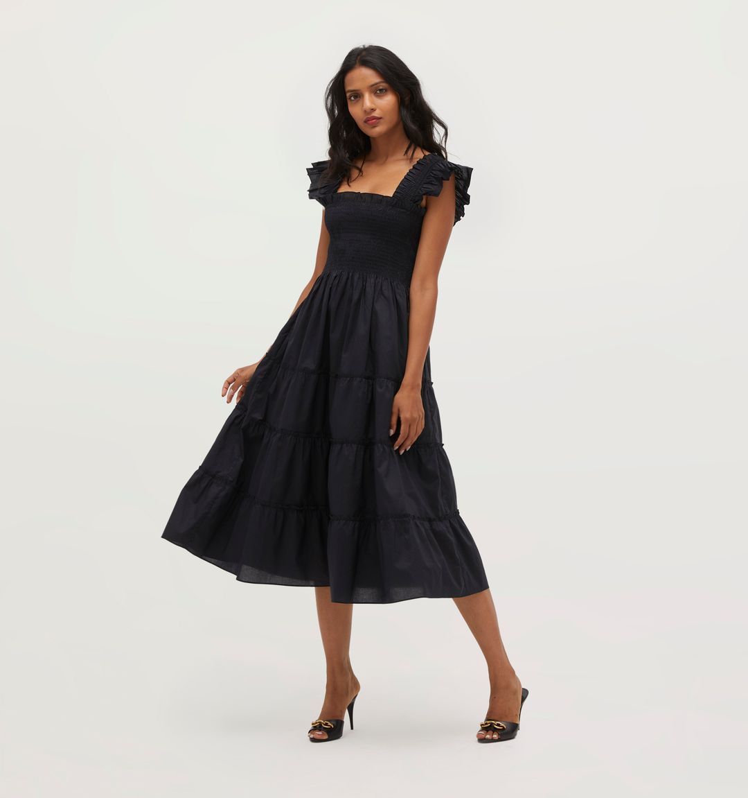 The Ellie Nap Dress - Black Cotton #3