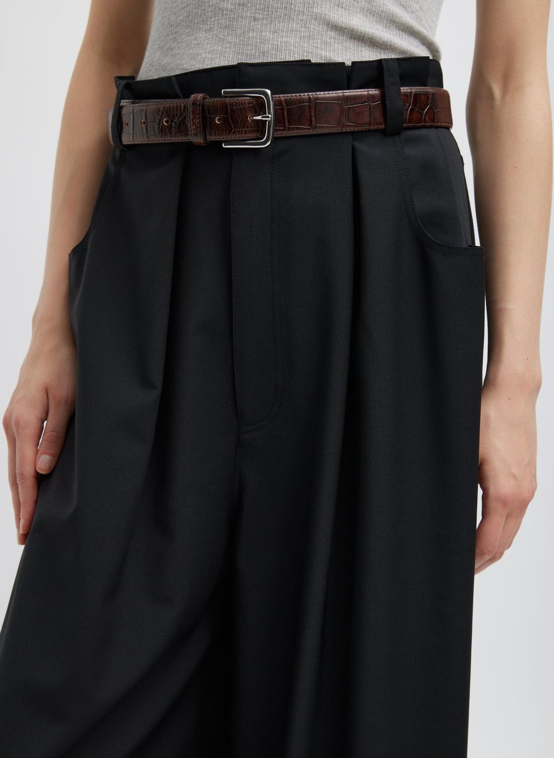 Tropical Wool Walker Wide Leg Pant #3