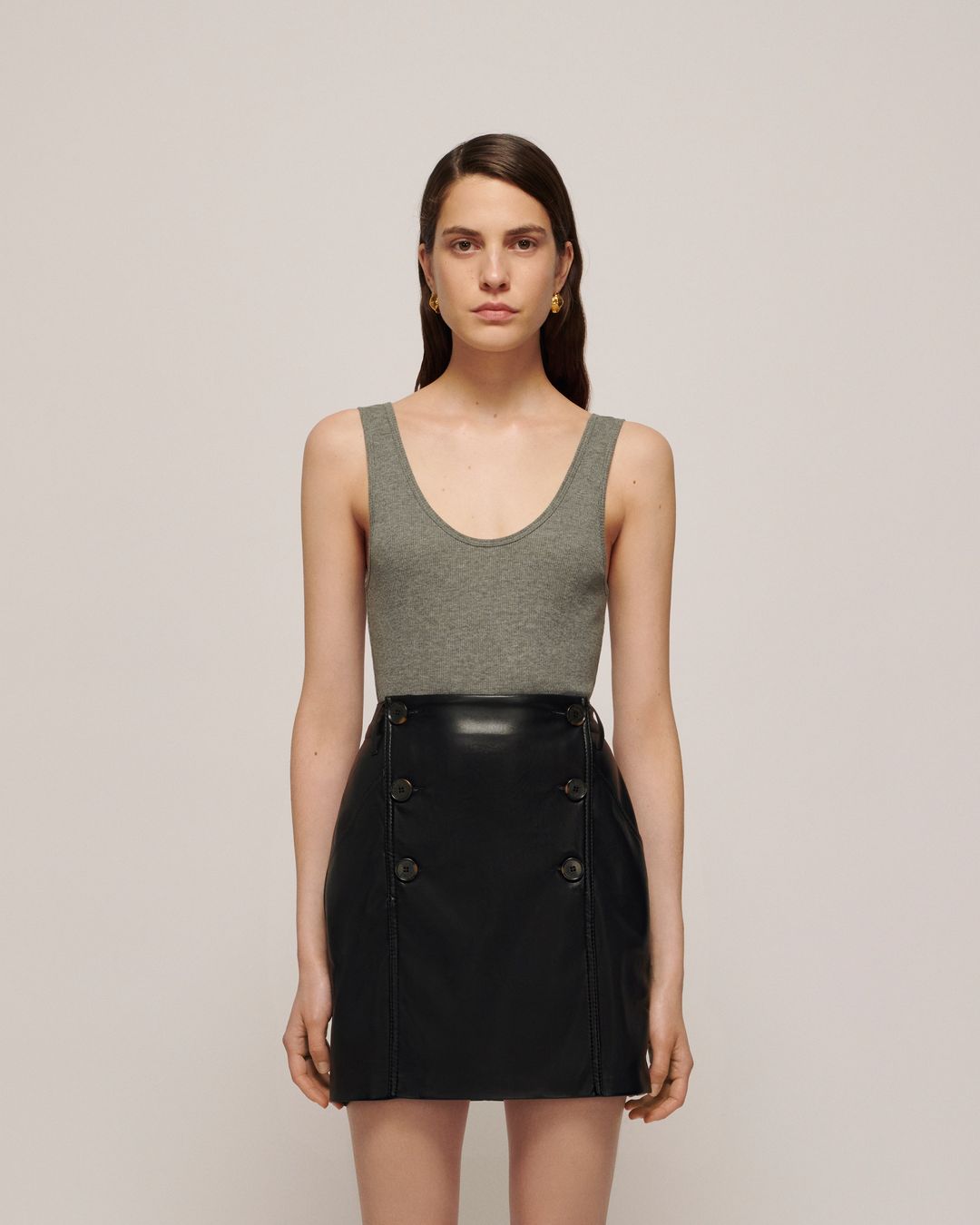 Kenli - Sale Ribbed Cotton-Jersey Bodysuit - Grey #3